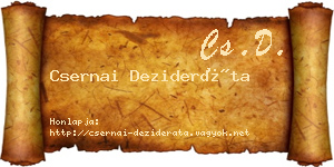Csernai Dezideráta névjegykártya